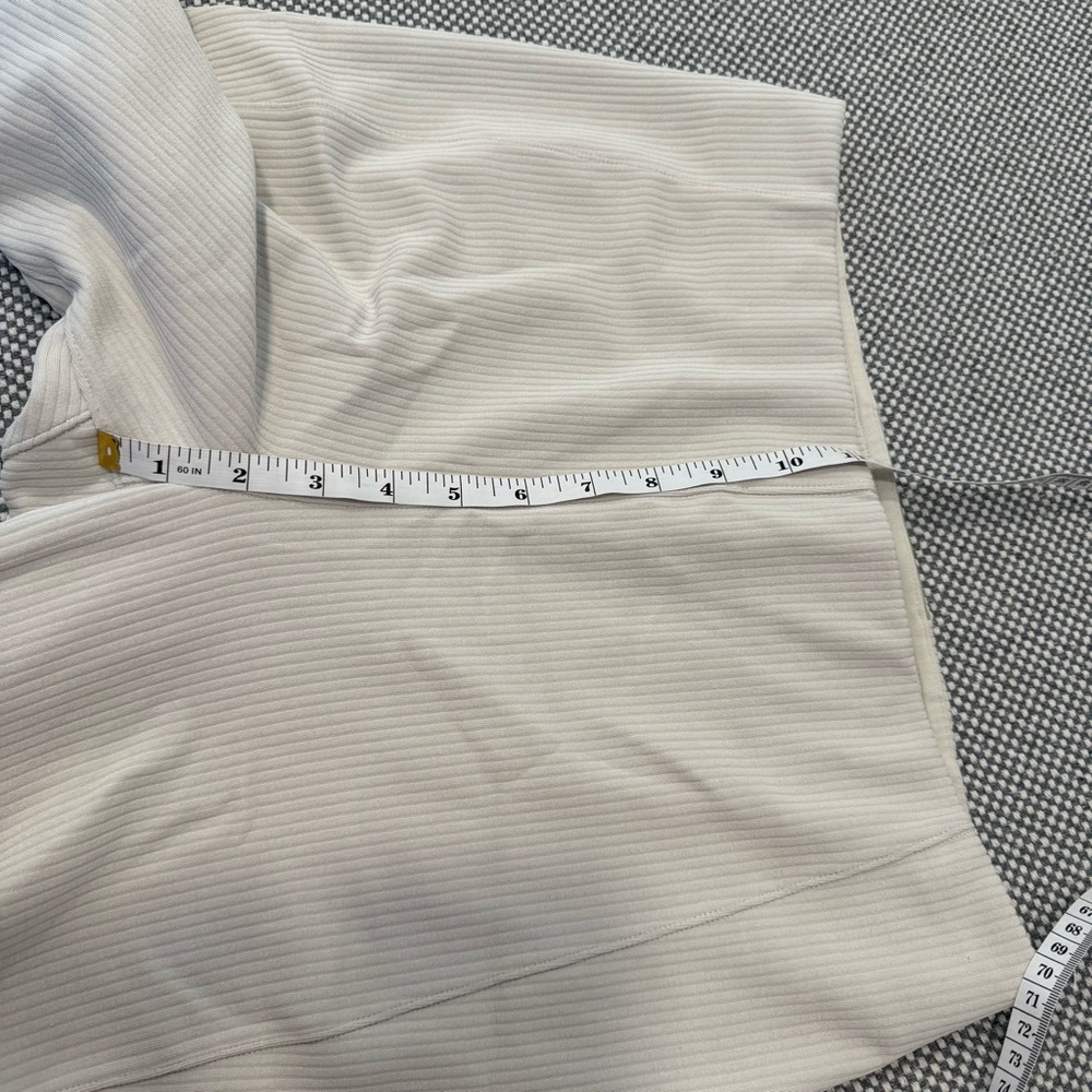 Lululemon Ribbed Softstreme Zip-Leg High-Rise Cropped Pants 25" Bone size 10 - Picture 10 of 12